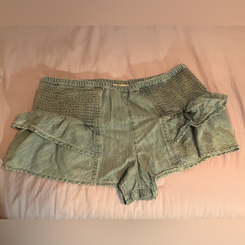 We The Free Blue Jean Shorts